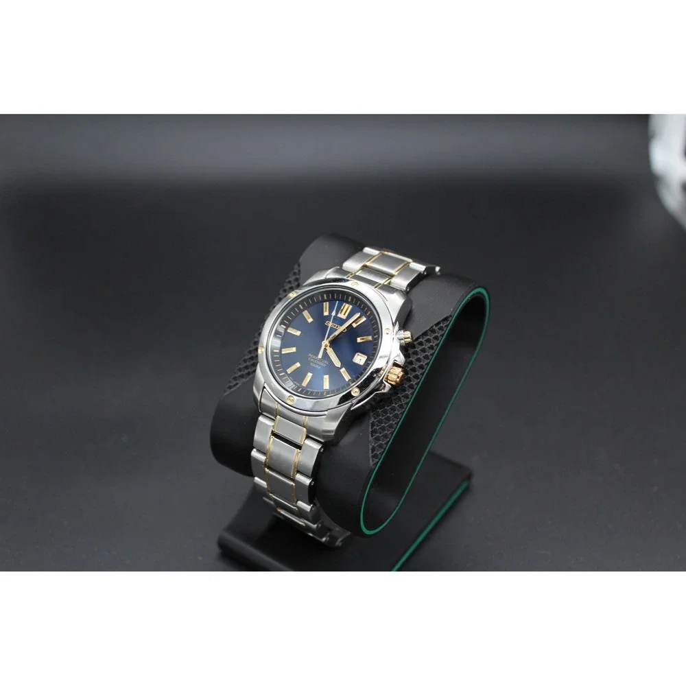 Seiko 6A32-00B0 Perpetual Calendar 100M Blue Dial 40mm Quartz Watch